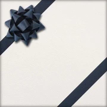 Gift with dark bow Stock Photos