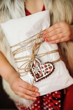 Gift decorated Stock Photos