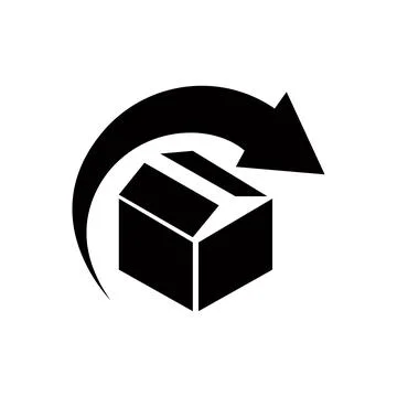 Gift delivery icon, simple single color new idea vector symbol. Stock Illustration