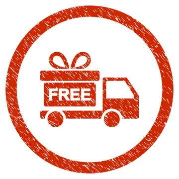 Gift Delivery Rounded Grainy Icon Stock Illustration