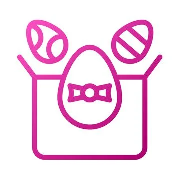 Gift egg Element gradient pink easter illustration Illustrazione stock