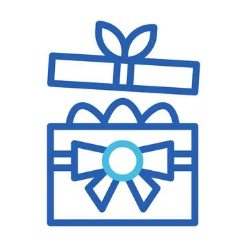 Gift egg icon duocolor blue colour easter symbol illustration. Stock Illustration