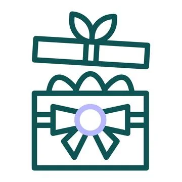 Gift egg icon duocolor green purple colour easter symbol illustration. Stock Illustration