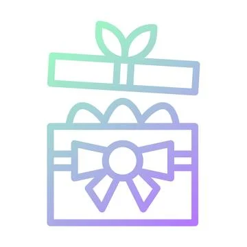 Gift egg icon gradient green purple colour easter symbol illustration. Stock Illustration