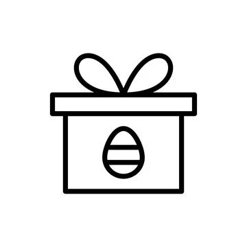 Gift egg icon. Simple line vector elements of religious holiday for ui and ux Stock Illustration