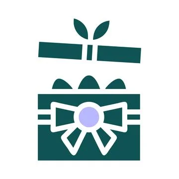 Gift egg icon solid green purple colour easter symbol illustration. イラスト素材