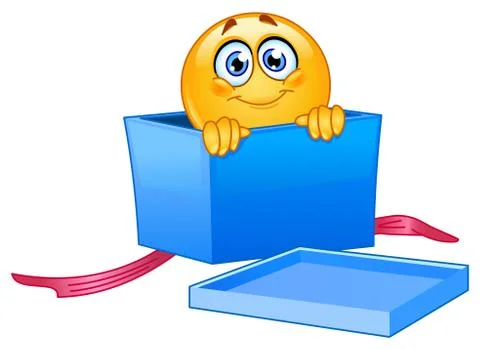 Gift emoticon Stock Illustration