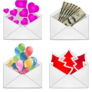 Gift envelope Stock Illustration