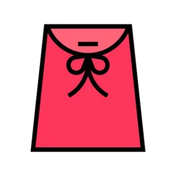 Gift envelope vector illustration, filled style icon Stock Illustration