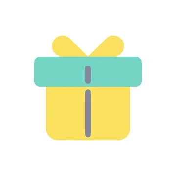 Gift flat color ui icon Illustrazione stock