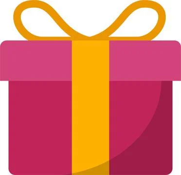 Gift flat icon. Stock Illustration