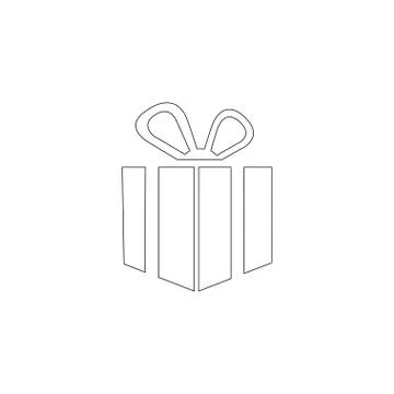 Gift. flat vector icon Stock Illustration