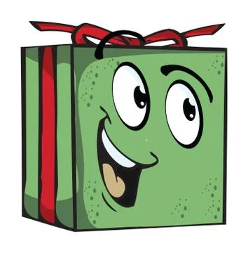 Gift funny expression characters Stock Illustration
