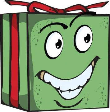 Gift funny expression characters Stock Illustration