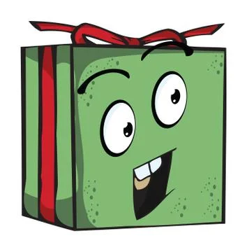 Gift  funny expression characters Stock Illustration