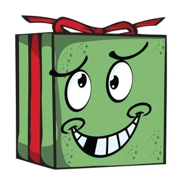 Gift funny expression characters Stock Illustration