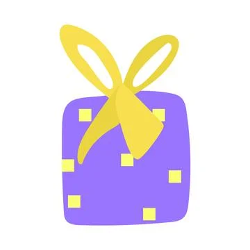 Gift, gift box with a bow Stock Illustration