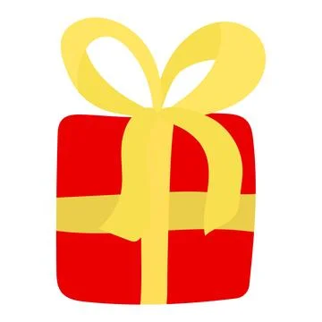 Gift, gift box with a bow Stock Illustration