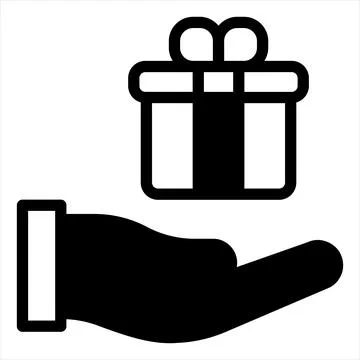 Gift glyph icon vector illustration isolated on white background Stock Illustration