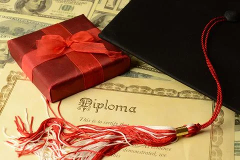 Gift At Graduation Stock Photos