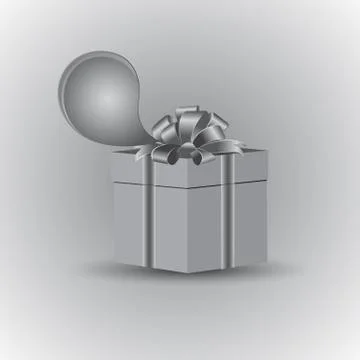 Gift in gray tone Stock Illustration