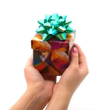 Gift in hands. Stock Photos