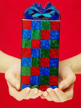 Gift in hands Foto stock