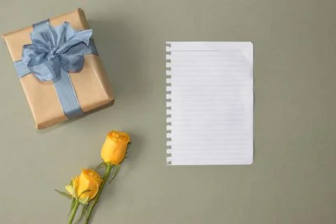 Gift from the heart to the loved one. Write a message. Stock Photos