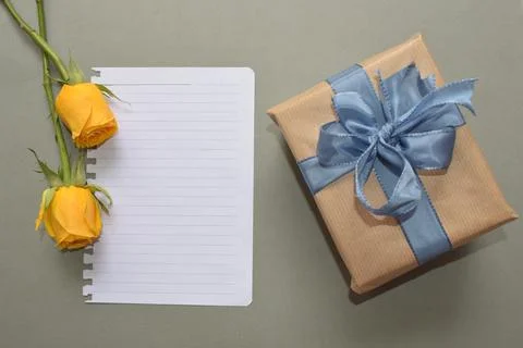Gift from the heart to the loved one. Write a message. Stock Photos