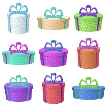 Gift holiday boxes Stock Illustration