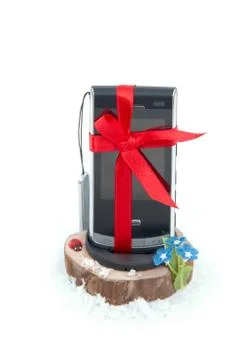 Gift by a holiday Stock Photos