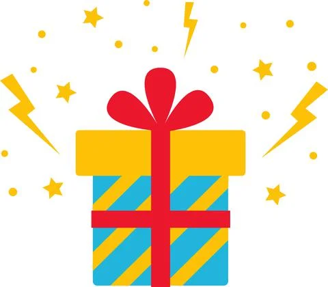 A gift for a holiday. Vector illustration in a flat style. Stock Illustration