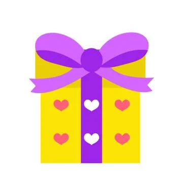Gift icon, flat design. Isolated on white background. Vector illustration, clip Stock-Illustration