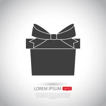 Gift  icon. Flat design. Vector illustration Stock-Illustration