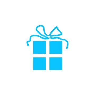 Gift icon flat. Stock Illustration