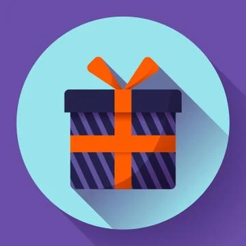 Gift Icon flat Vector 스톡 일러스트