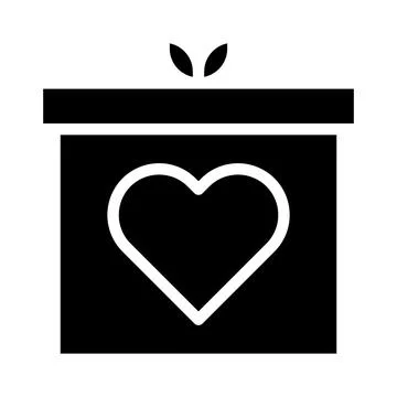Gift icon gradient solid valentine illustration vector element and symbol p.. Illustrazione stock