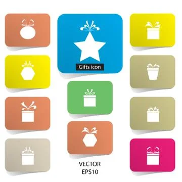 Gift icon Illustrazione stock
