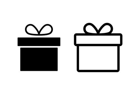Gift icon set. gift vector icon. birthday gift Stock Illustration
