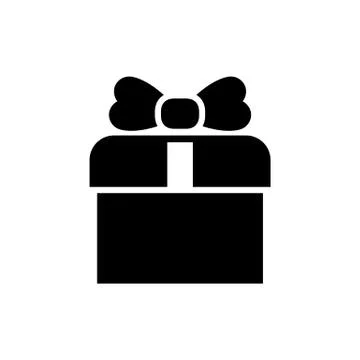 Gift icon simple flat style vector illustration Stock Illustration