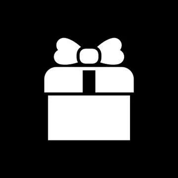 Gift icon simple flat style vector illustration Stock Illustration