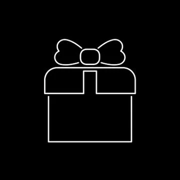 Gift icon simple flat style vector illustration Illustrazione stock