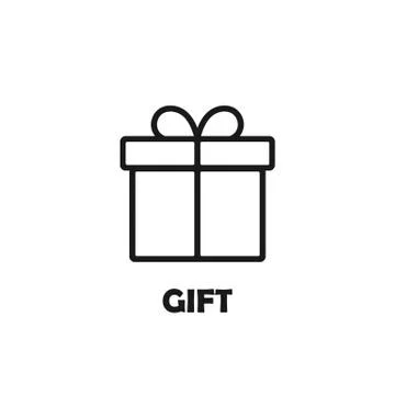Gift icon. Simple vector illustration on white background. EPS 10 Stock Illustration