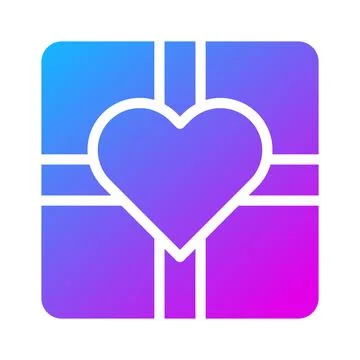 Gift icon solid gradient style valentine illustration vector element and sy.. Illustrazione stock