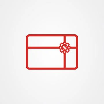 Gift icon vector design in outline style Illustrazione stock