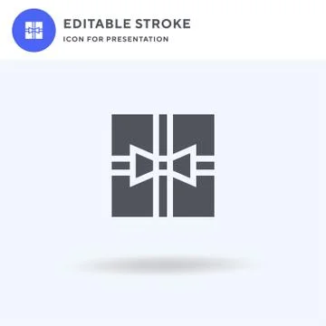 Gift icon vector, filled flat sign, solid pictogram isolated on white, logo i Illustrazione stock