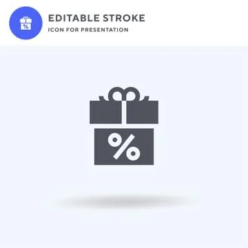 Gift icon vector, filled flat sign, solid pictogram isolated on white, logo Stock Illustration