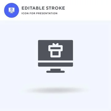 Gift icon vector, filled flat sign, solid pictogram isolated on white, logo i Stock Illustration