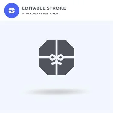 Gift icon vector, filled flat sign, solid pictogram isolated on white, logo i Stockillustratie