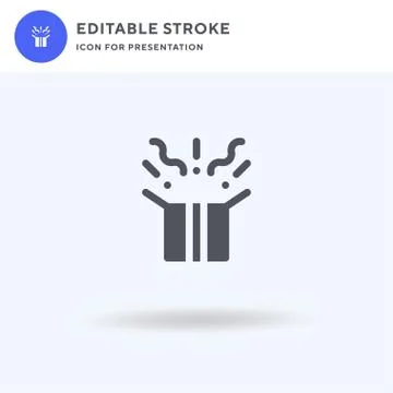 Gift icon vector, filled flat sign, solid pictogram isolated on white, logo Stock Illustration